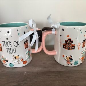 New Rae Dunn Halloween Trick or Treat Double Sided Mug Set- 1 Mug